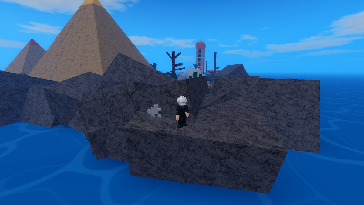 Emplacement des pièces de donjon sur l'île déserte