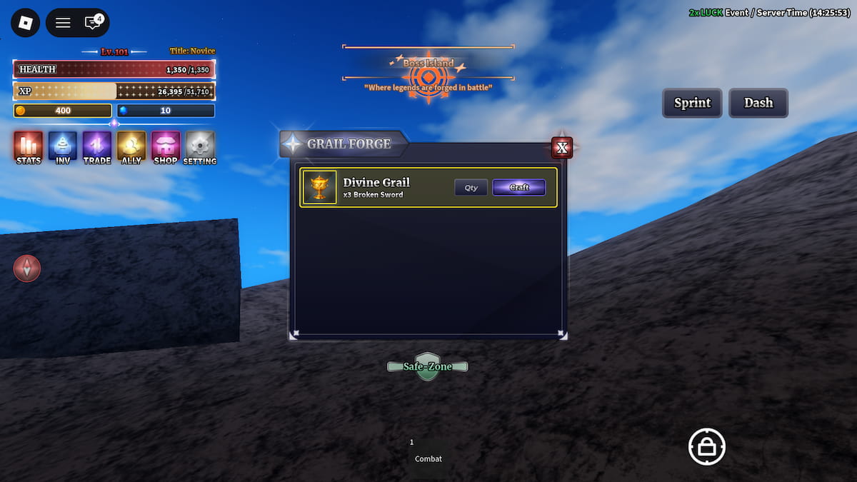 Fabriquez le Graal divin dans Sailor Piece