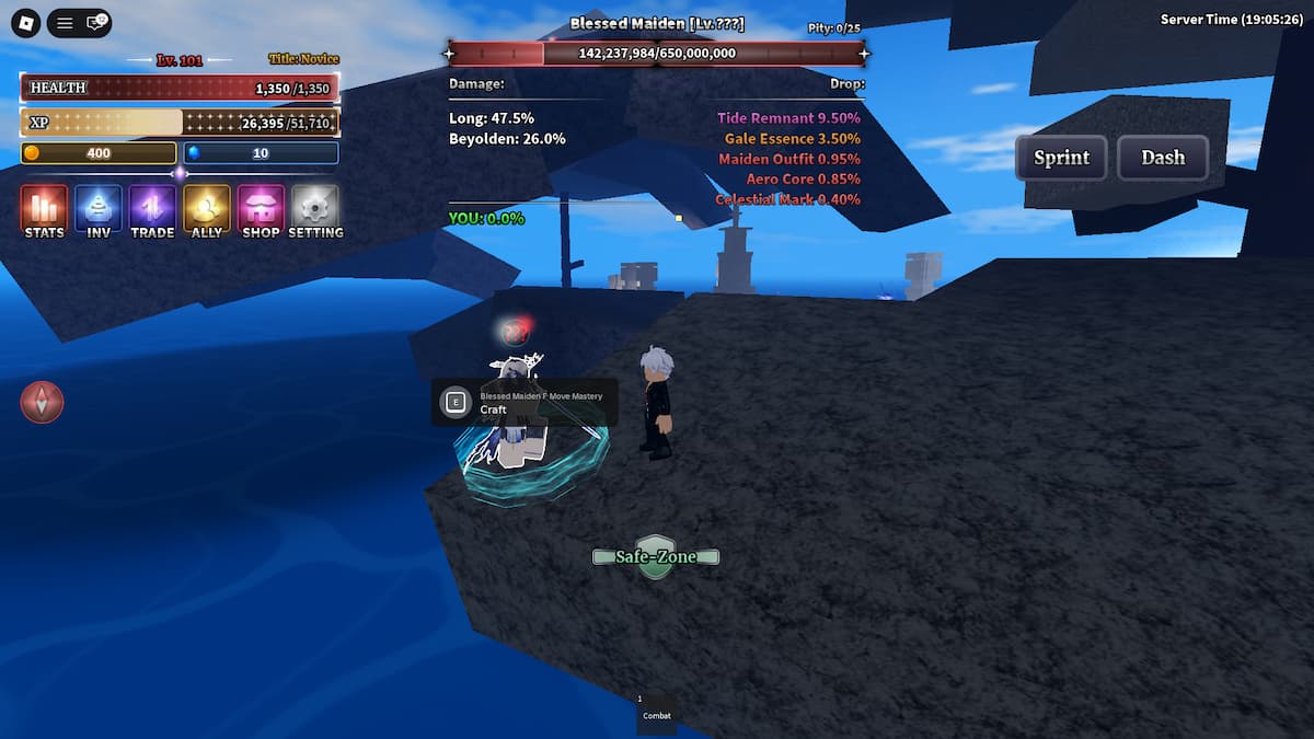 Débloquez le mouvement F de la Vierge bénie