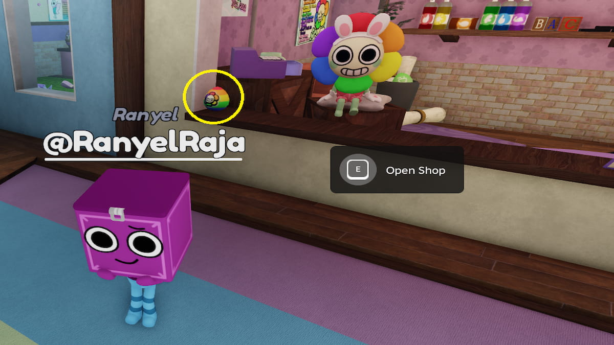 Un œuf de Pâques dans le monde de Dandy