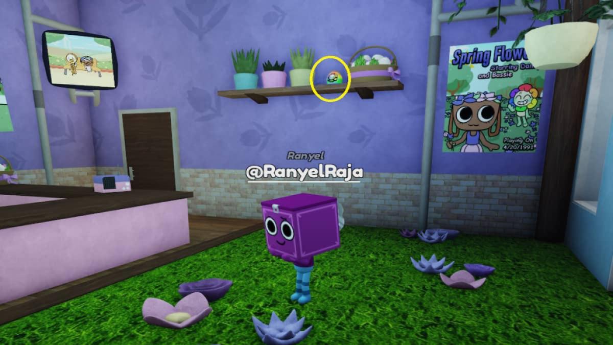 Un œuf de Pâques dans le monde de Dandy