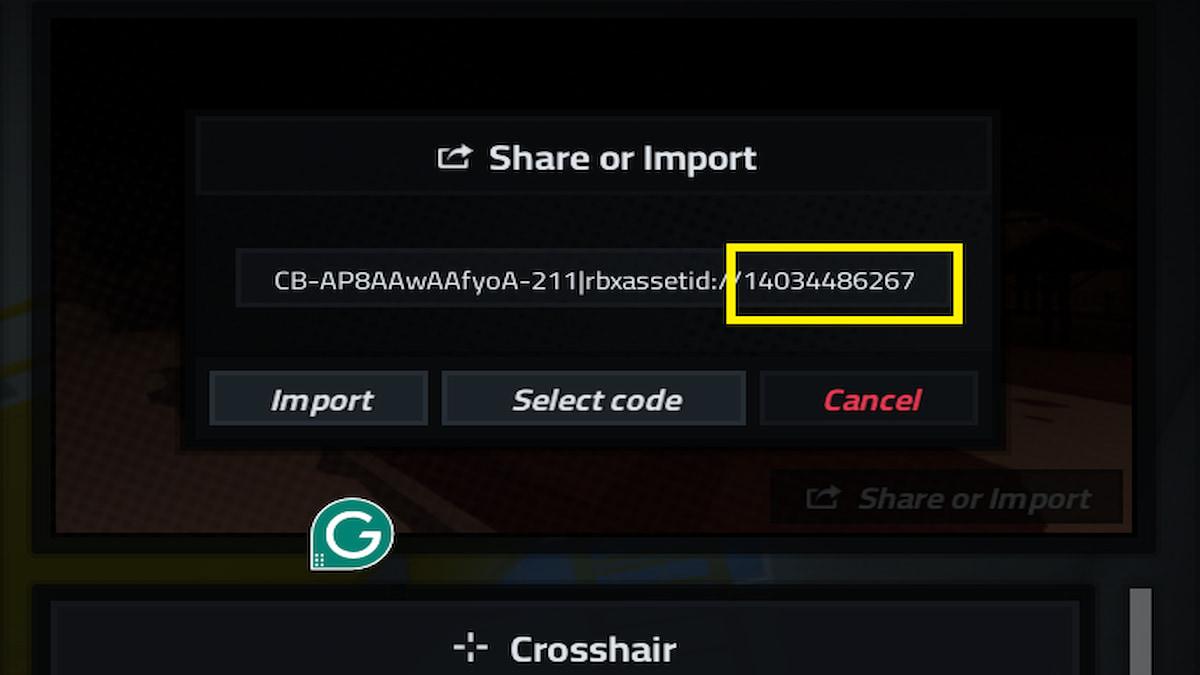 Le menu Paramètres dans Counter Blox