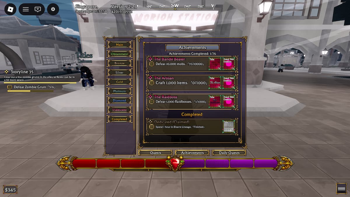 Débloquez des titres dans Bizarre Lineage