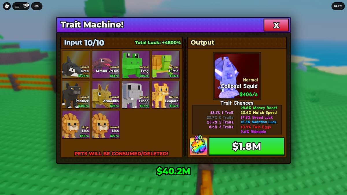 Tous les traits de capture et d'apprivoisement