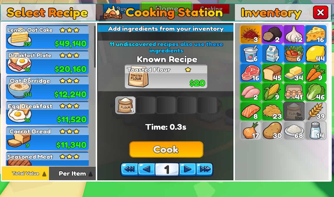 The Cooking Station in Roblox