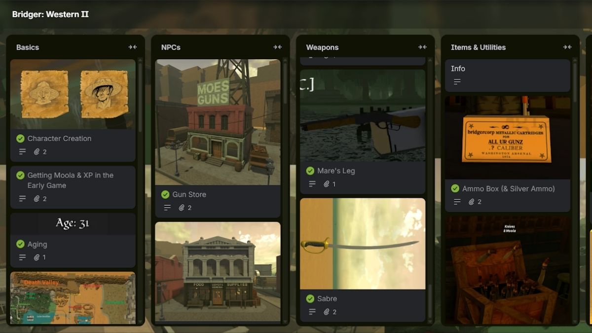 Tableau Trello occidental de Bridger