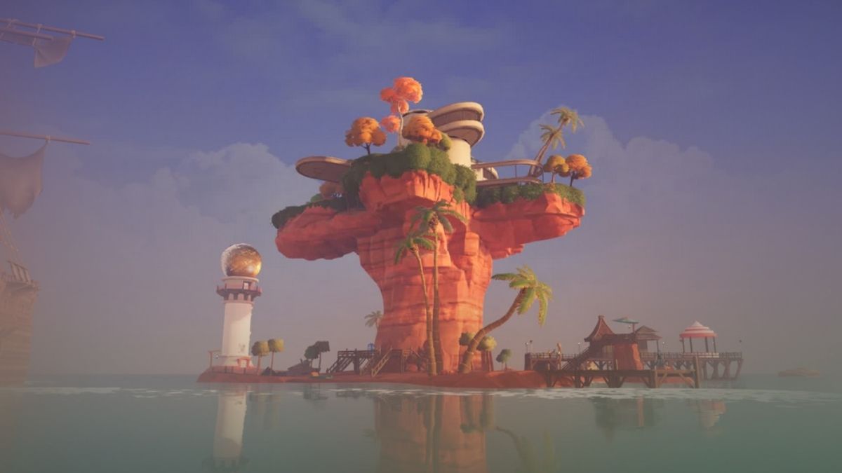 La carte Fortnite de la plage en plastique