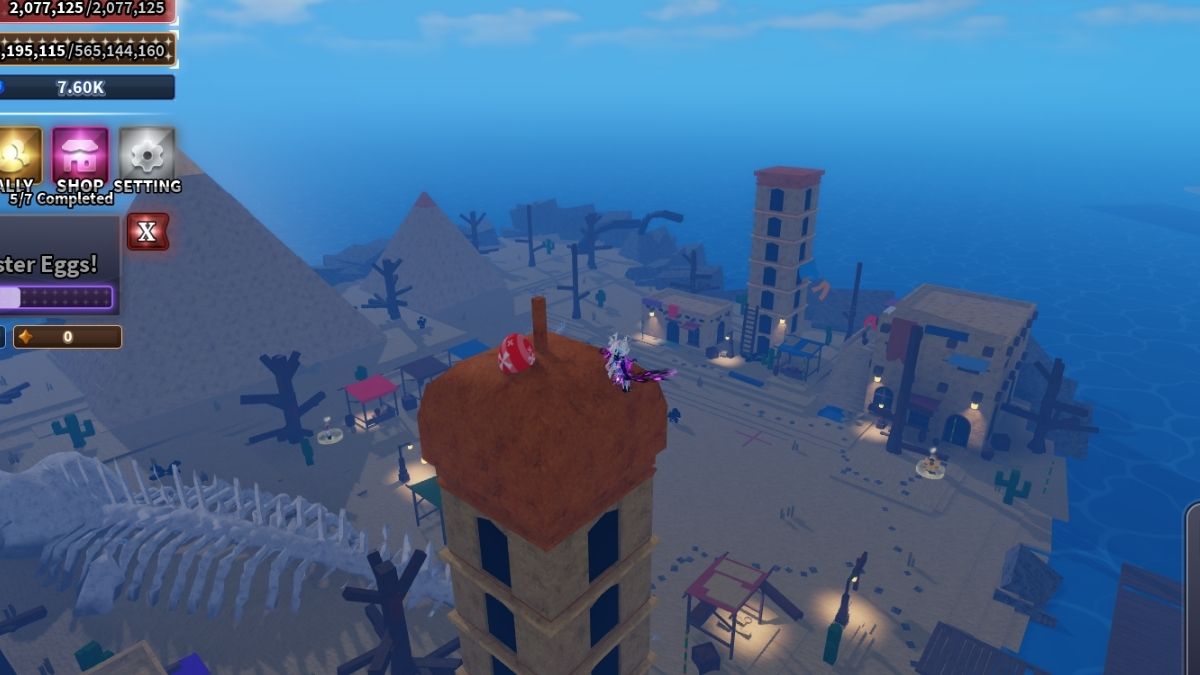 Emplacement des œufs dans Sailor Piece