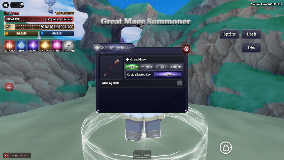 Grand patron de mage dans Sailor Piece