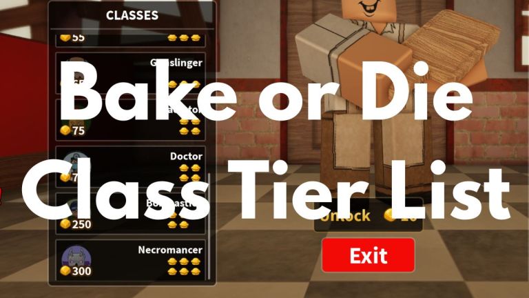 Liste des niveaux de classe Roblox Bake or Die