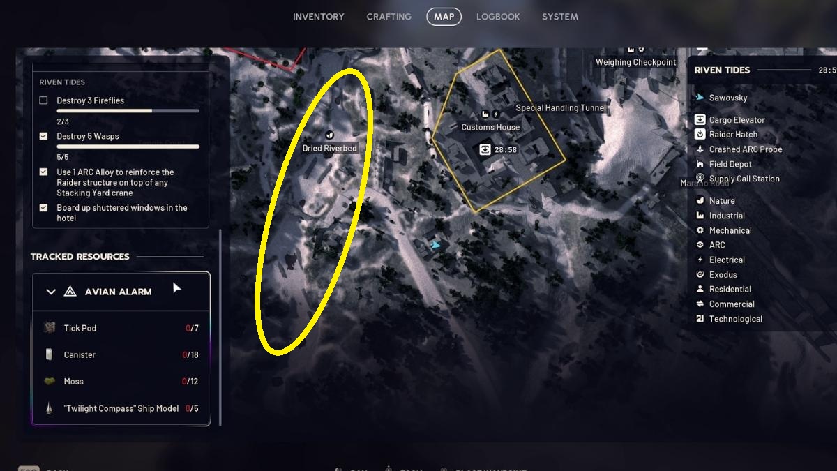 Meilleur site de culture de mousse pour le projet d'alerte aviaire à Arc Raiders