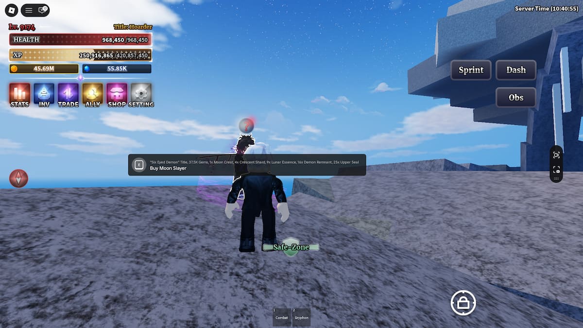 Obtenez le PNJ entraîneur Moon Slayer dans Sailor Piece