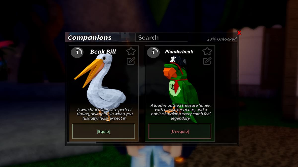 Le menu de la sacoche du compagnon