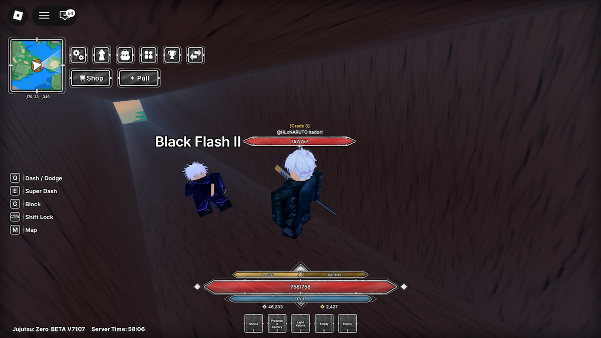 Comment mettre à niveau Black Flash dans Jujutsu Zero