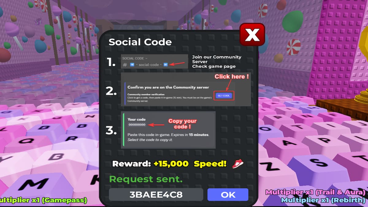 Le menu Code Social dans +1 Speed ​​Keyboard Escape