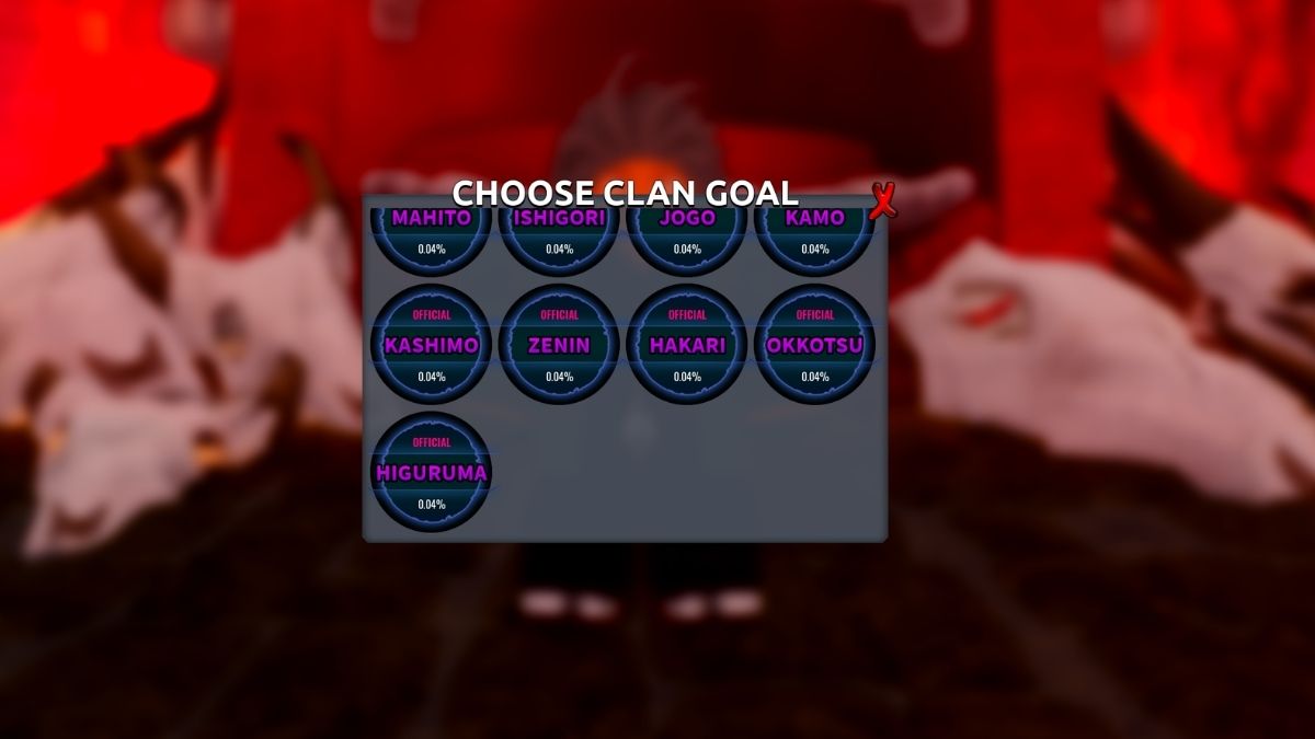 Clan Higuruma dans les options de rotation du clan dans Kaizen