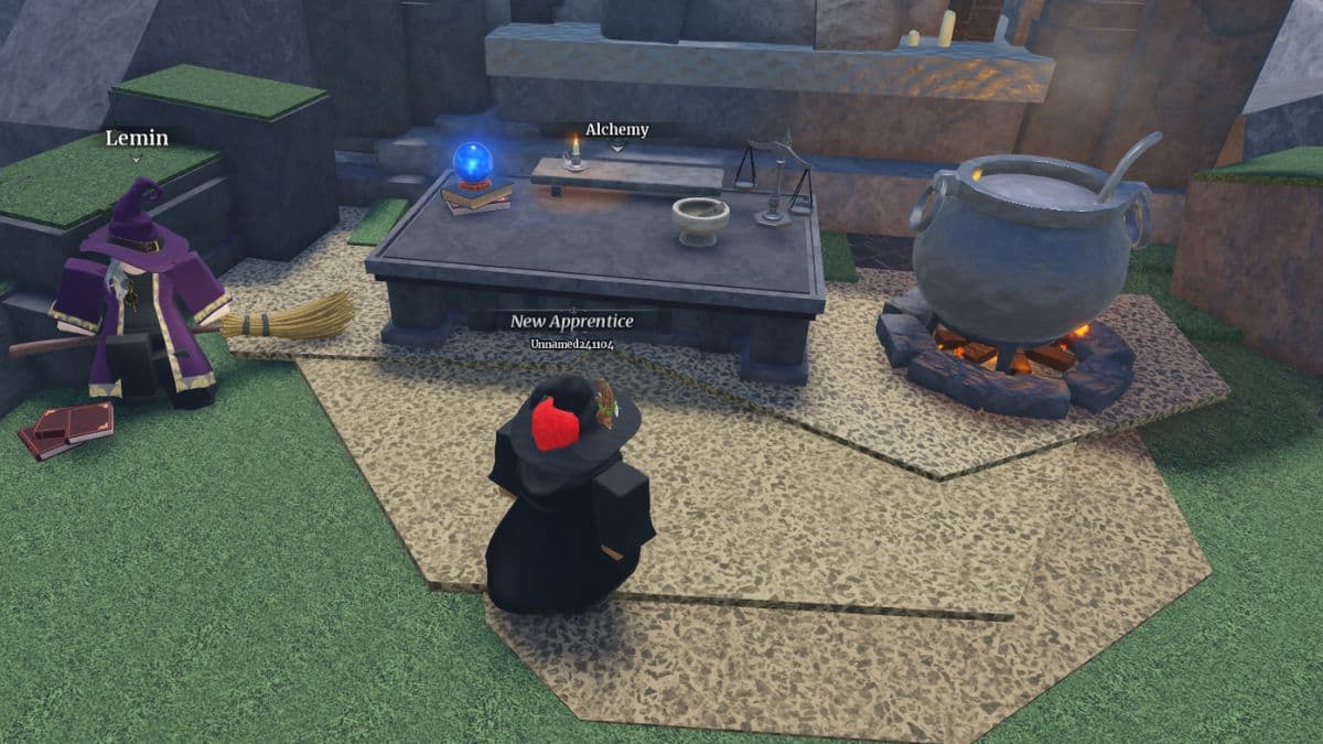 Station de préparation de potions dans Wizard Alchemy