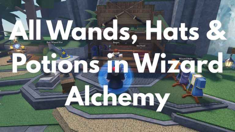 Toutes les baguettes, chapeaux et potions dans Wizard Alchemy
