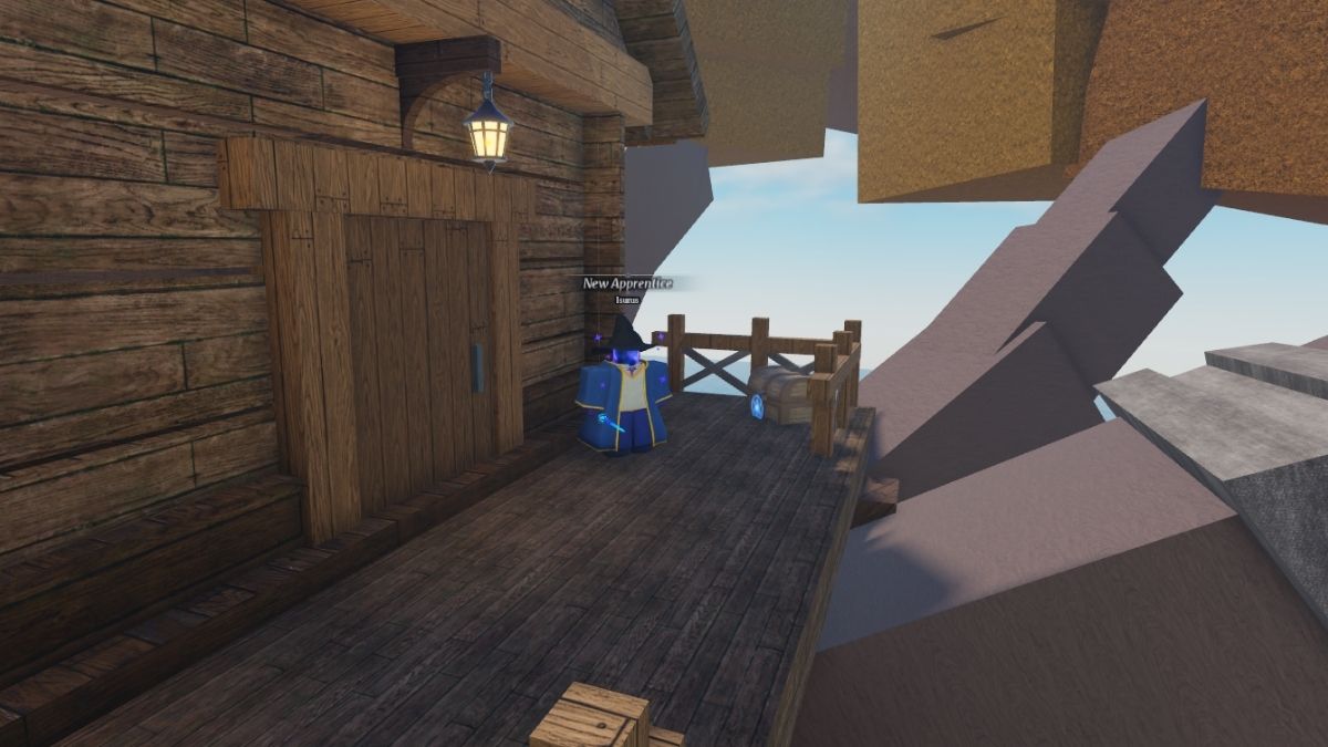 Ce coffre est situé au sommet d'une cabane dans les arbres dans Wizard Alchemy