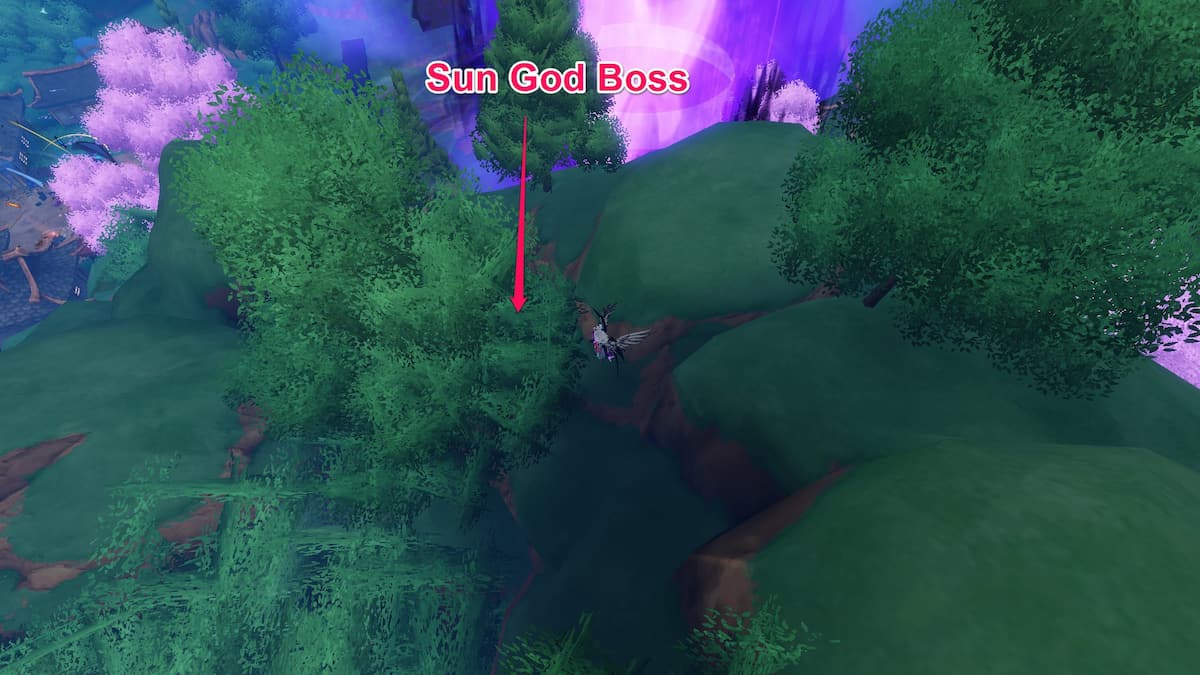 image montrant l'emplacement de la fleur de sang sur Slayer Island Sea 2