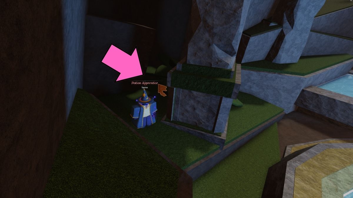 Emplacement du fragment à la cascade dans Wizard Alchemy