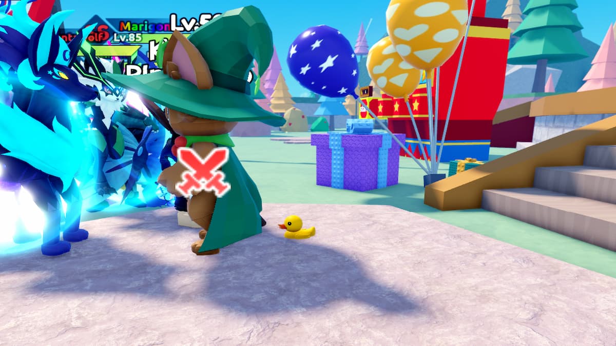 Un canard en caoutchouc dans Catch A Monster