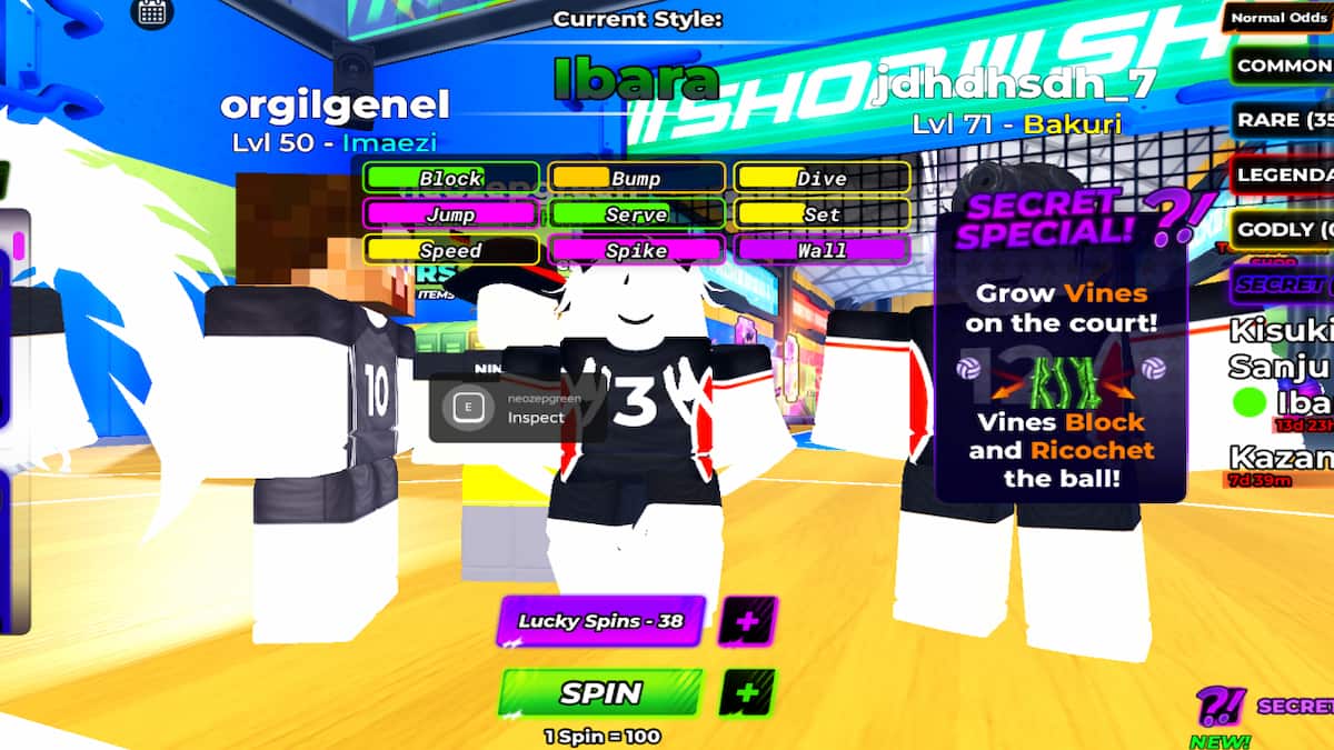 Comment obtenir le style Ibara dans Volleyball Legends