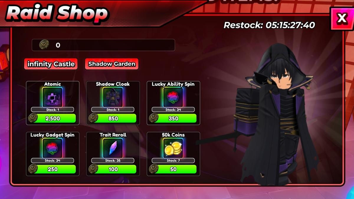 Capacité atomique dans Raid Shop