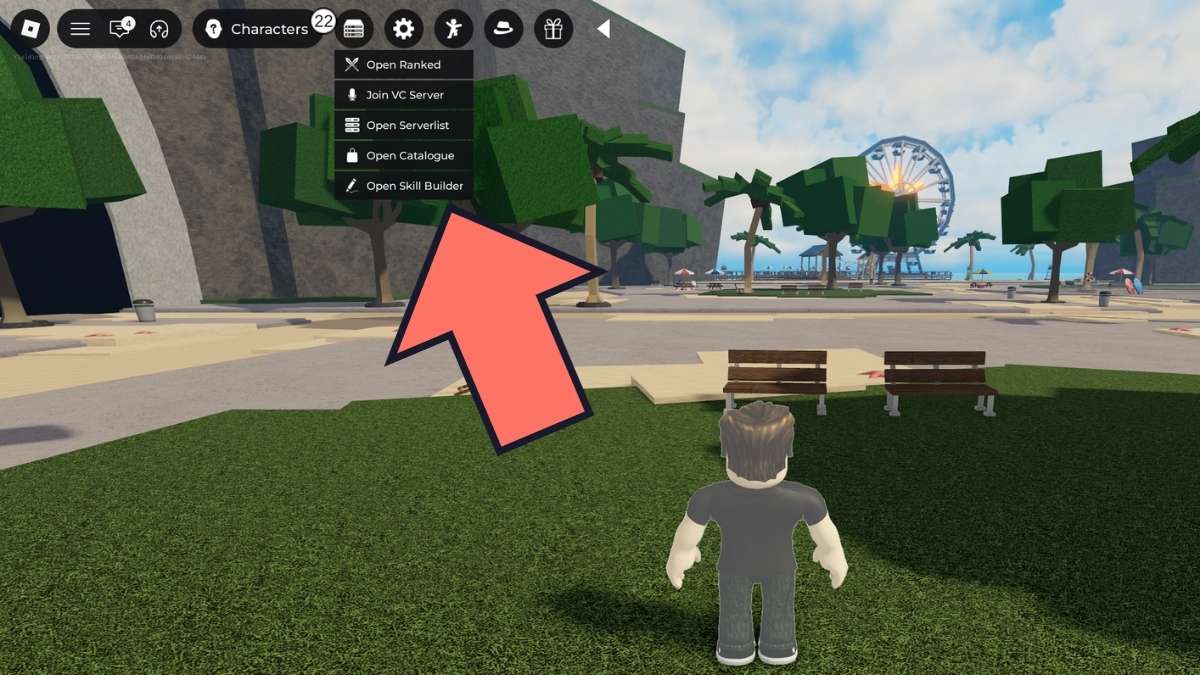 L'option de menu de création de compétences dans The Strongest Battlegrounds