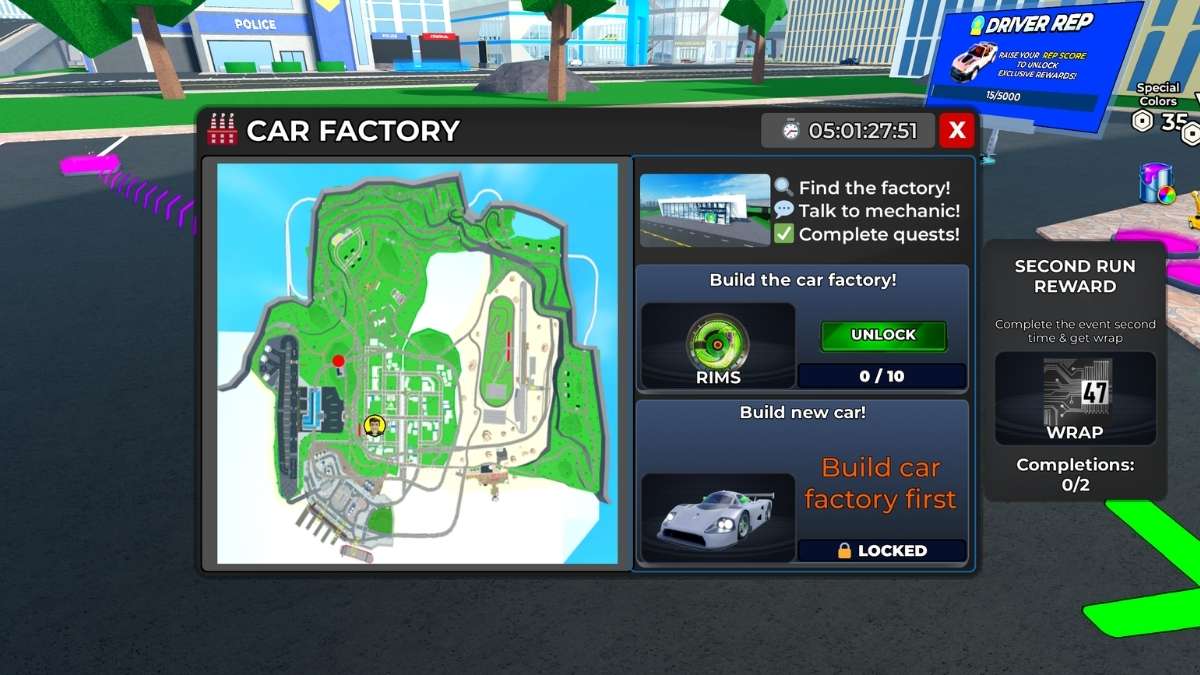 Quêtes d'événement d'usine automobile