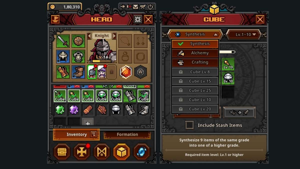 Écran Cube dans la barre des tâches Hero