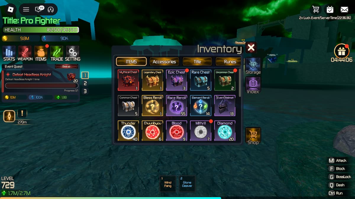image de l'inventaire dans Broken Blade avec Event Helmet