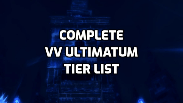 Liste des niveaux VV Ultimatum – Meilleures races, charmes, armes, compétences et traits