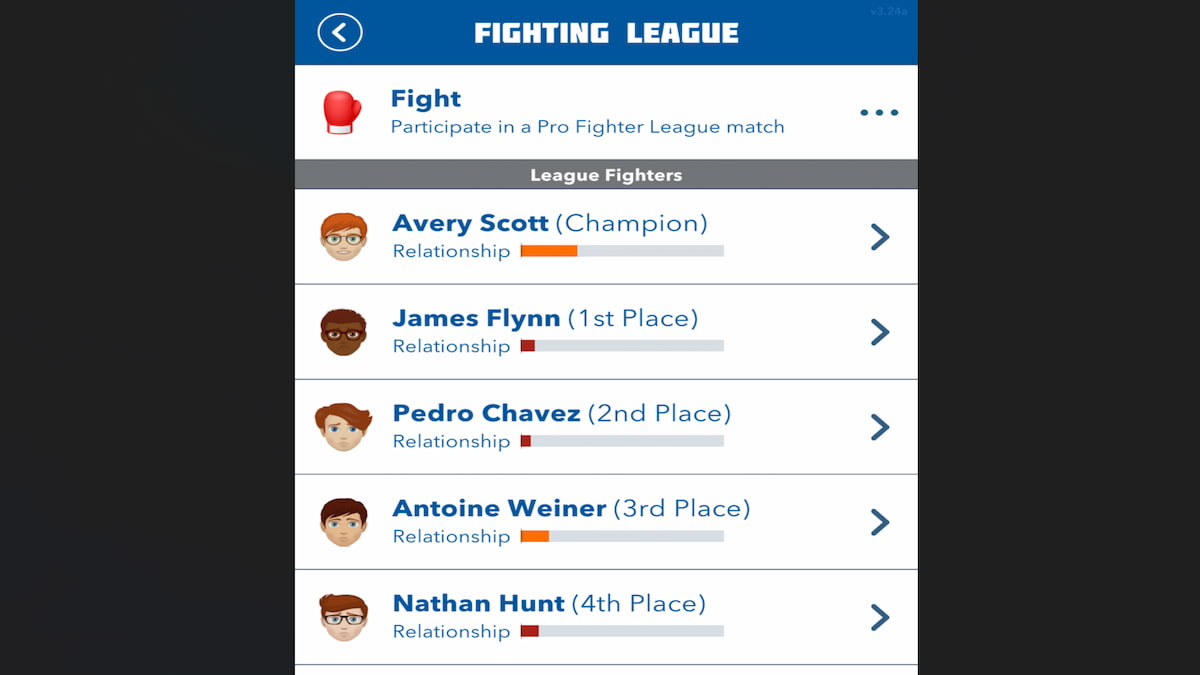 La Ligue de combat dans BitLife