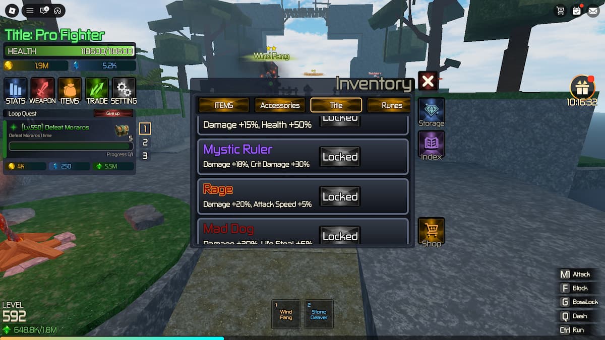 image montrant le menu Titre dans Broken Blade