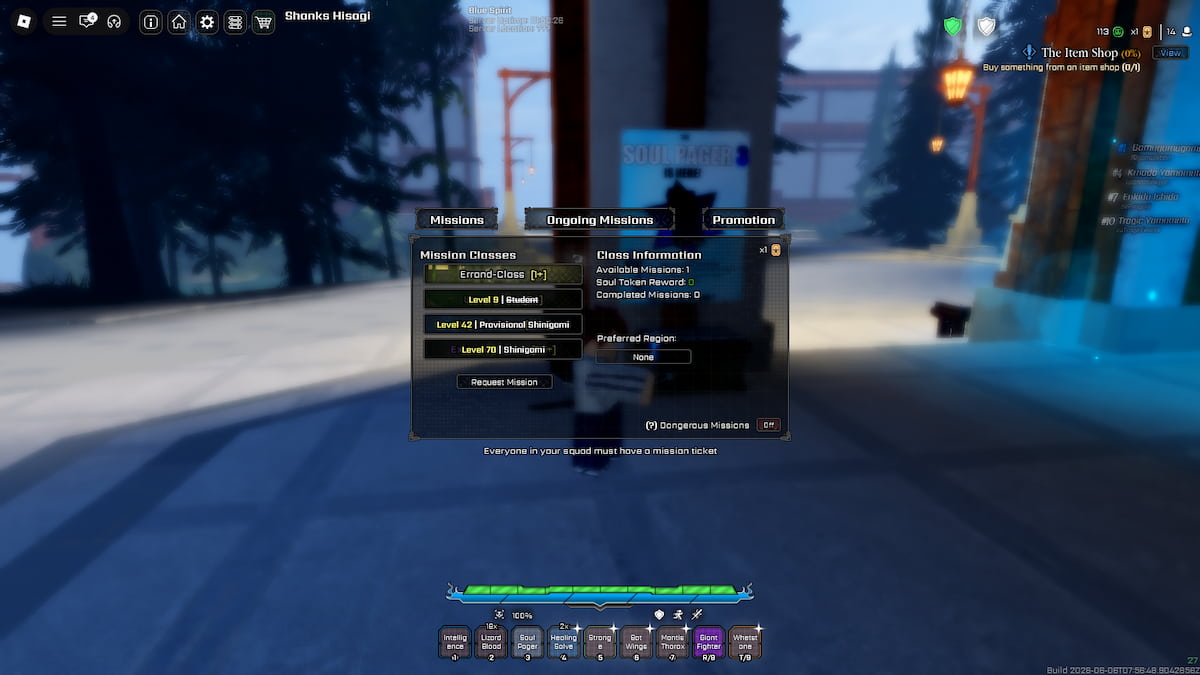 image montrant le menu Soul Pager dans VV Ultimatum