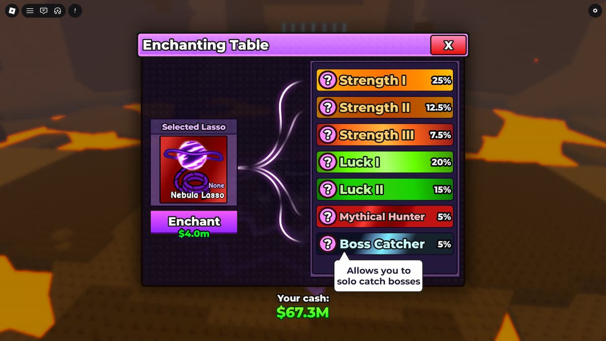 image montrant le Boss Catcher Enchant dans Catch and Tame
