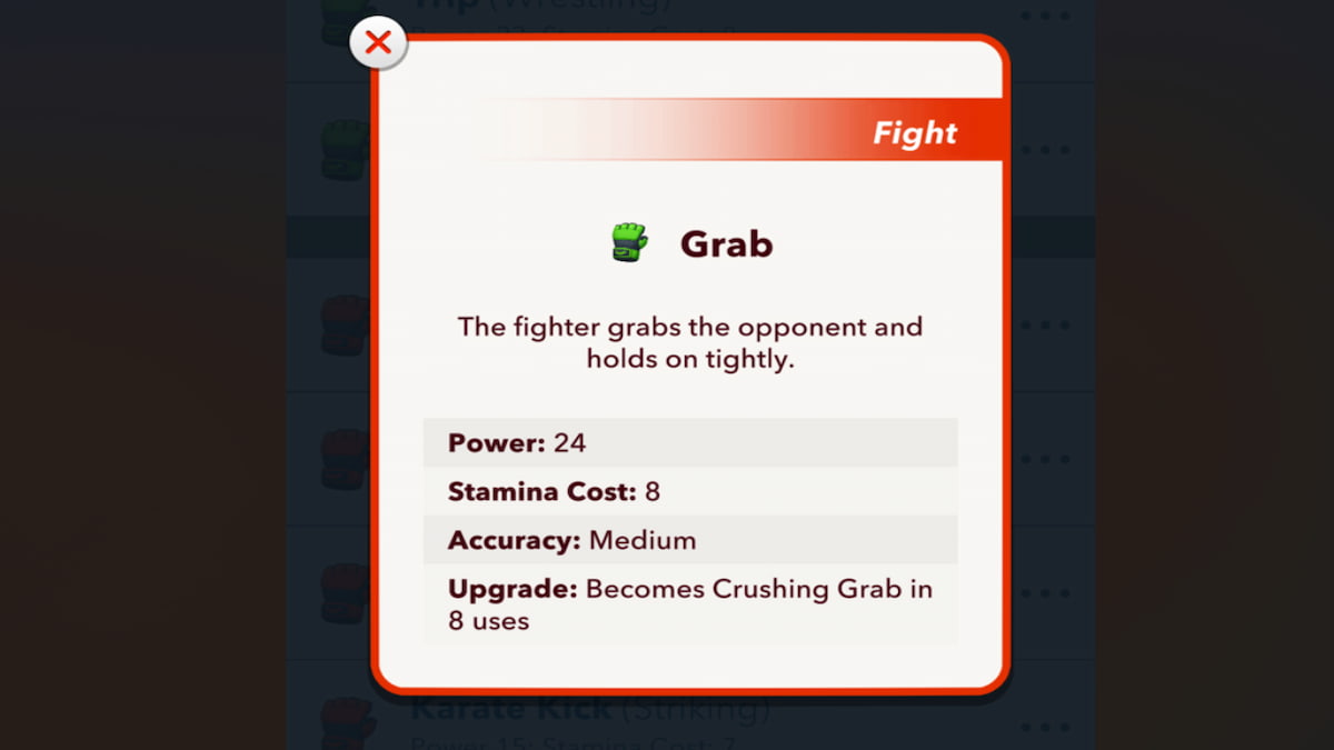 Un mouvement de mise à niveau dans BitLife
